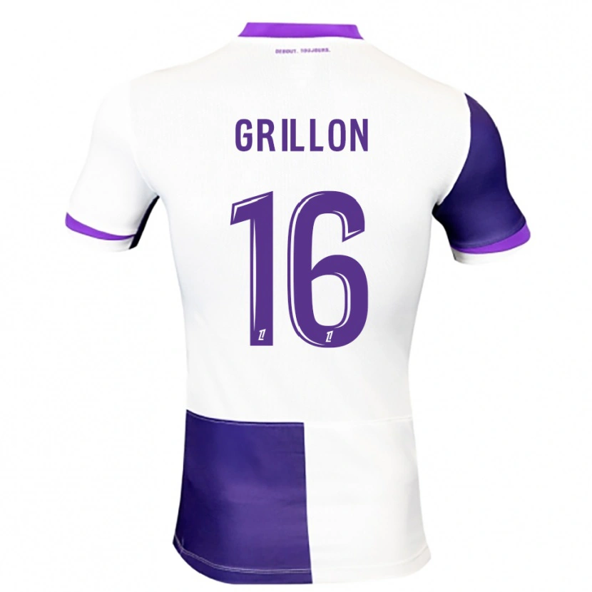 Danxen Hombre Camiseta Gaëlle Grillon #16 Morado Blanco 1ª Equipación 2025/26 La Camisa México