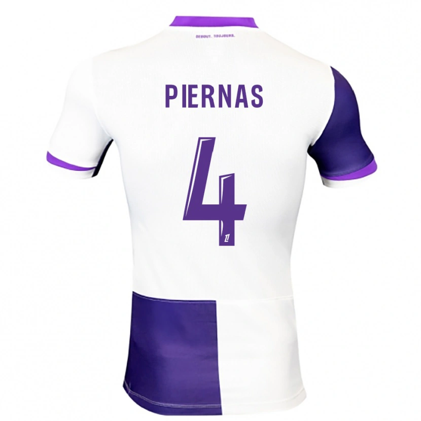Danxen Hombre Camiseta Gaëtan Bakhouche Piernas #4 Morado Blanco 1ª Equipación 2025/26 La Camisa México
