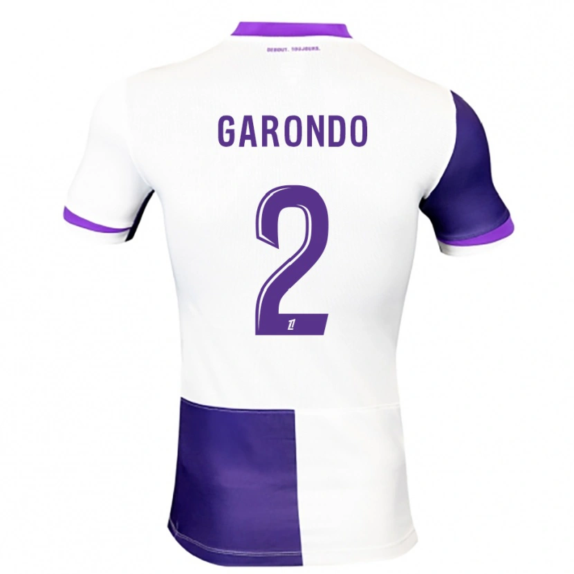 Danxen Hombre Camiseta Thibaud Garondo #2 Morado Blanco 1ª Equipación 2025/26 La Camisa México
