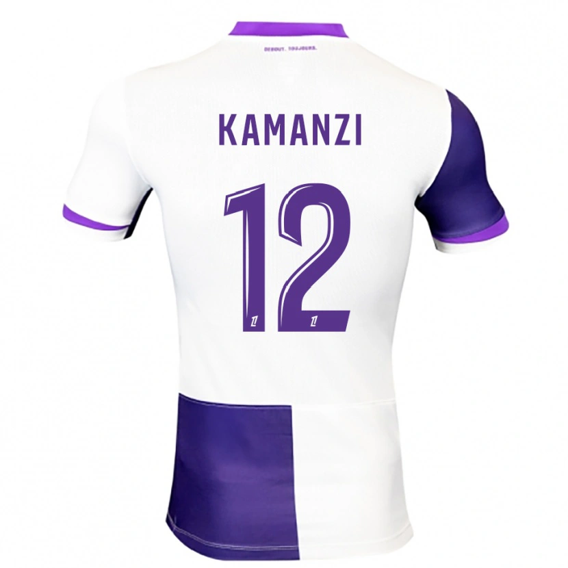 Danxen Hombre Camiseta Warren Kamanzi #12 Morado Blanco 1ª Equipación 2025/26 La Camisa México