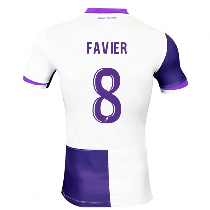 Danxen Hombre Camiseta Luca Favier #8 Morado Blanco 1ª Equipación 2025/26 La Camisa México