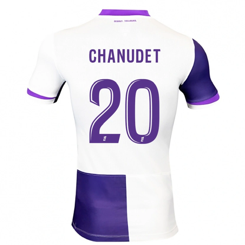 Danxen Hombre Camiseta Coralie Chanudet #20 Morado Blanco 1ª Equipación 2025/26 La Camisa México