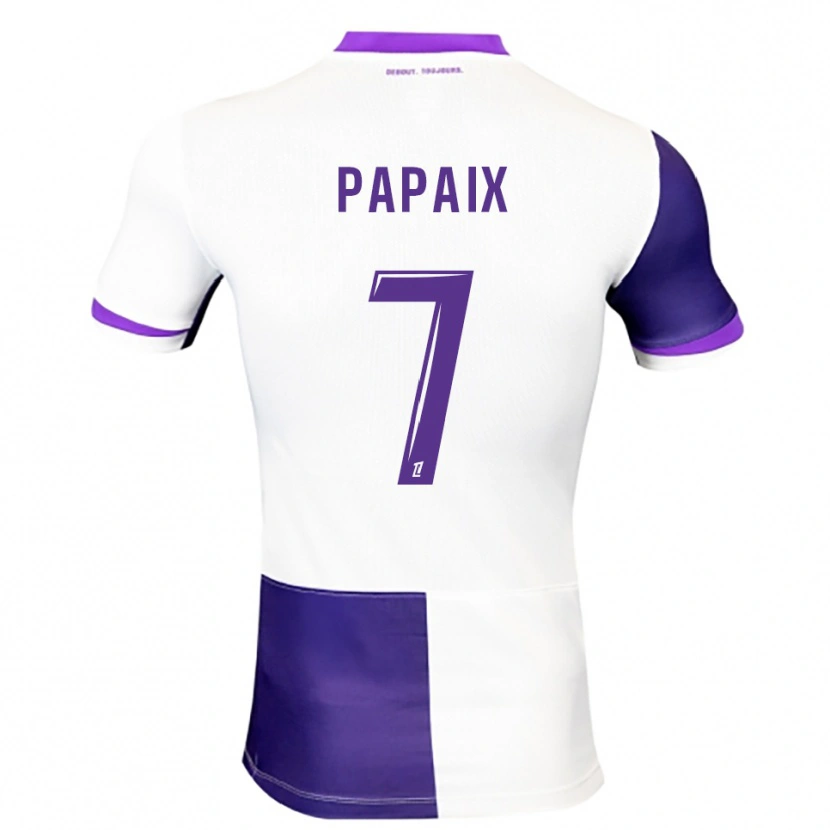 Danxen Hombre Camiseta Marie Papaix #7 Morado Blanco 1ª Equipación 2025/26 La Camisa México