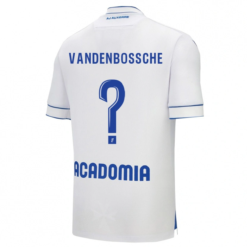 Danxen Hombre Camiseta Louka Vandenbossche #0 Blanco Azul 1ª Equipación 2025/26 La Camisa México