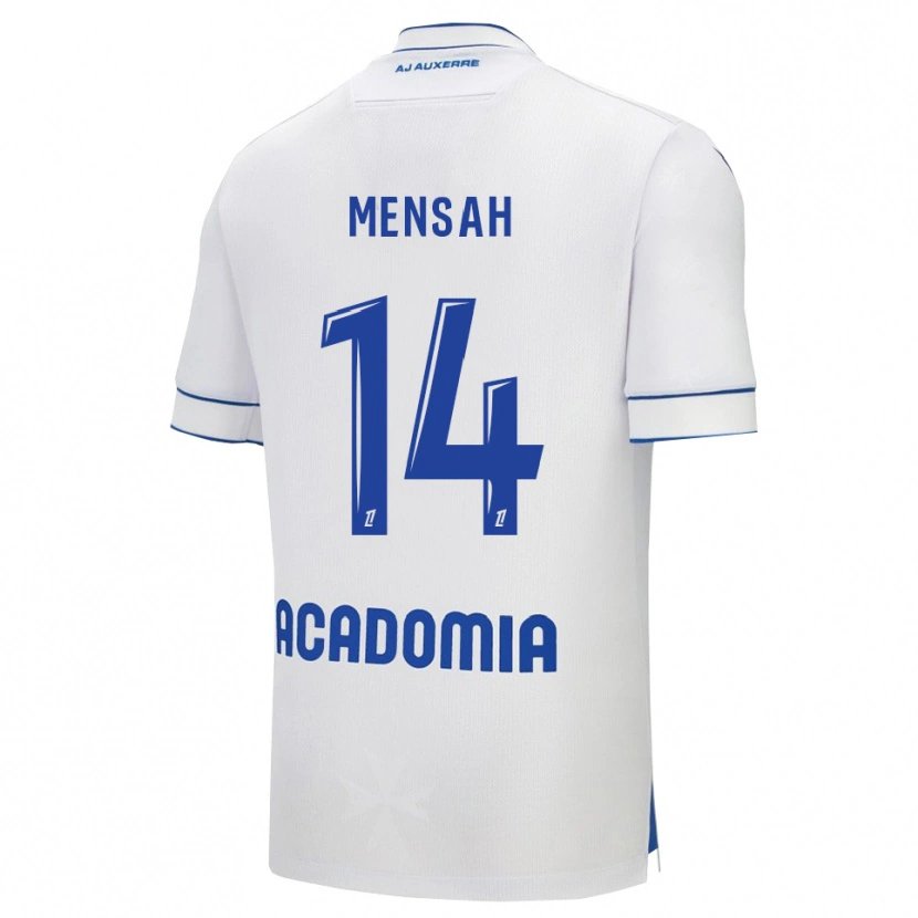 Danxen Hombre Camiseta Gideon Mensah #14 Blanco Azul 1ª Equipación 2025/26 La Camisa México