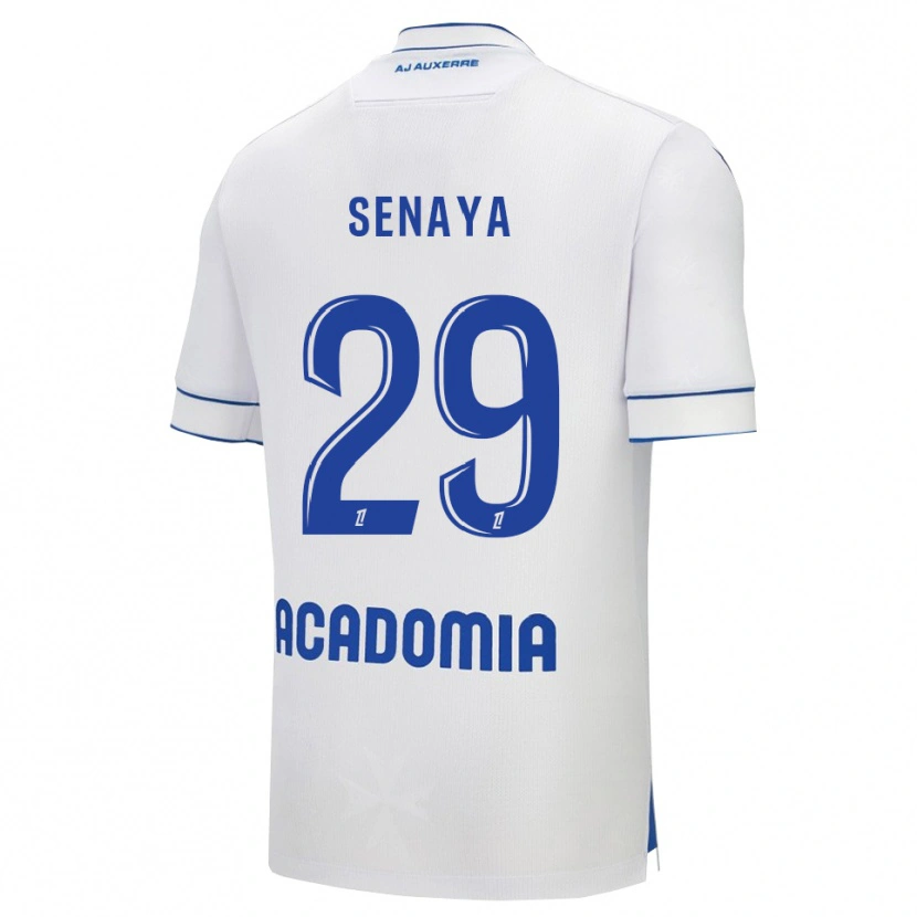 Danxen Hombre Camiseta Marvin Senaya #29 Blanco Azul 1ª Equipación 2025/26 La Camisa México