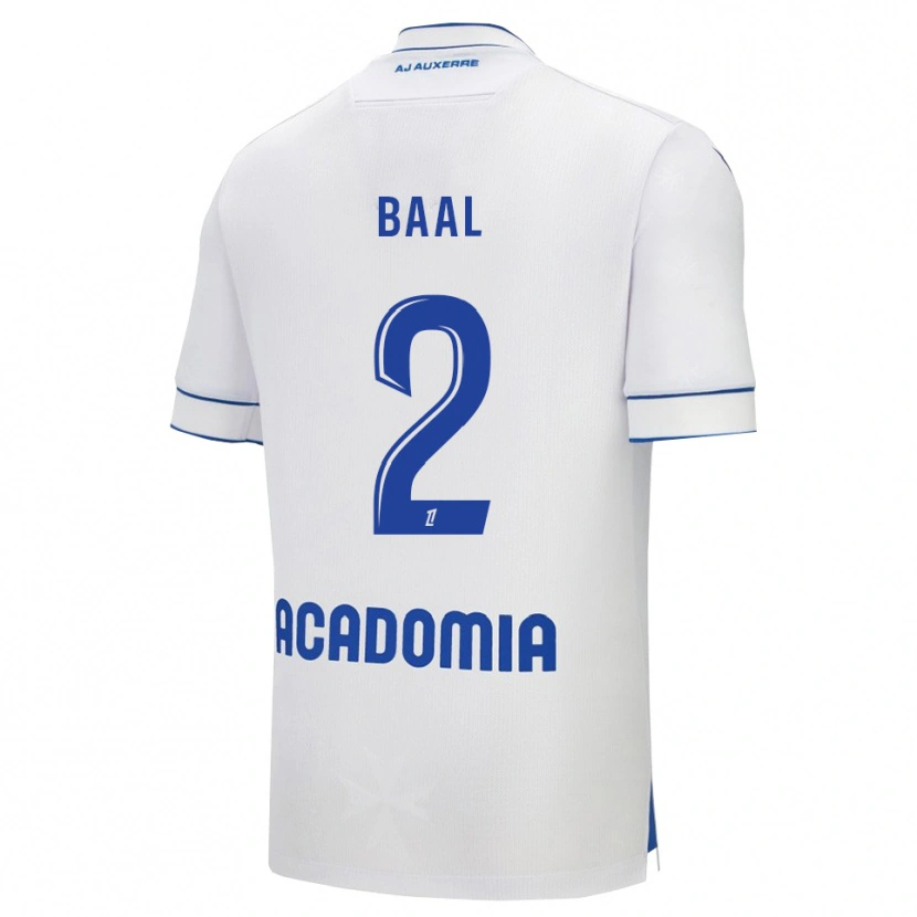 Danxen Hombre Camiseta Ousmane Baal #2 Blanco Azul 1ª Equipación 2025/26 La Camisa México