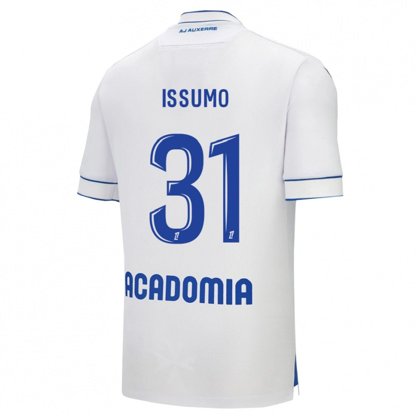 Danxen Hombre Camiseta Aaron Issumo #31 Blanco Azul 1ª Equipación 2025/26 La Camisa México