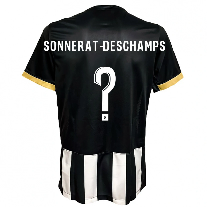 Danxen Hombre Camiseta Nattio Sonnerat-Deschamps #0 Negro Blanco 1ª Equipación 2025/26 La Camisa México