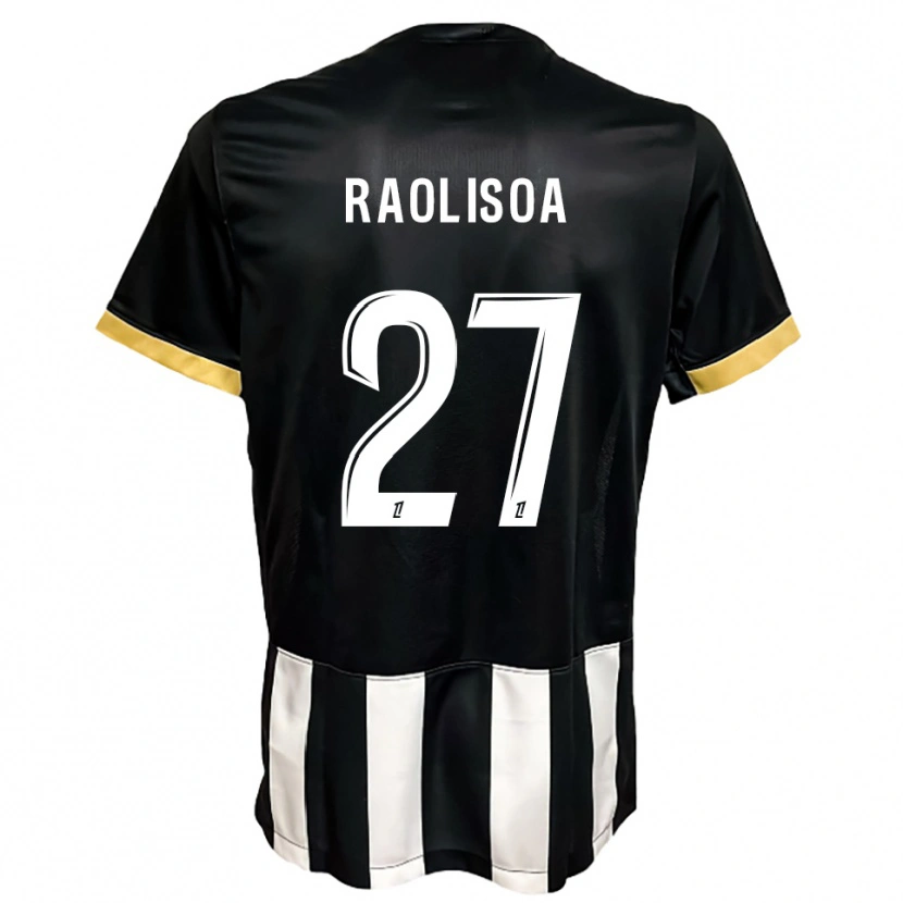 Danxen Hombre Camiseta Lilian Raolisoa #27 Negro Blanco 1ª Equipación 2025/26 La Camisa México