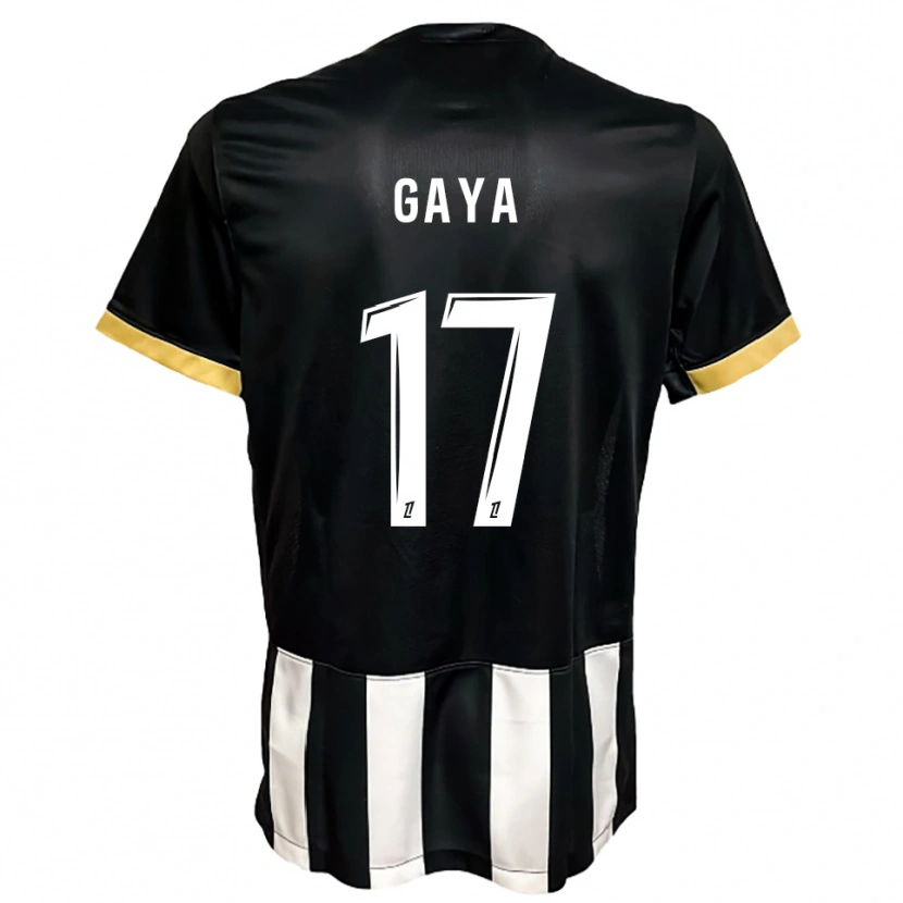 Danxen Hombre Camiseta Yacine Gaya #17 Negro Blanco 1ª Equipación 2025/26 La Camisa México