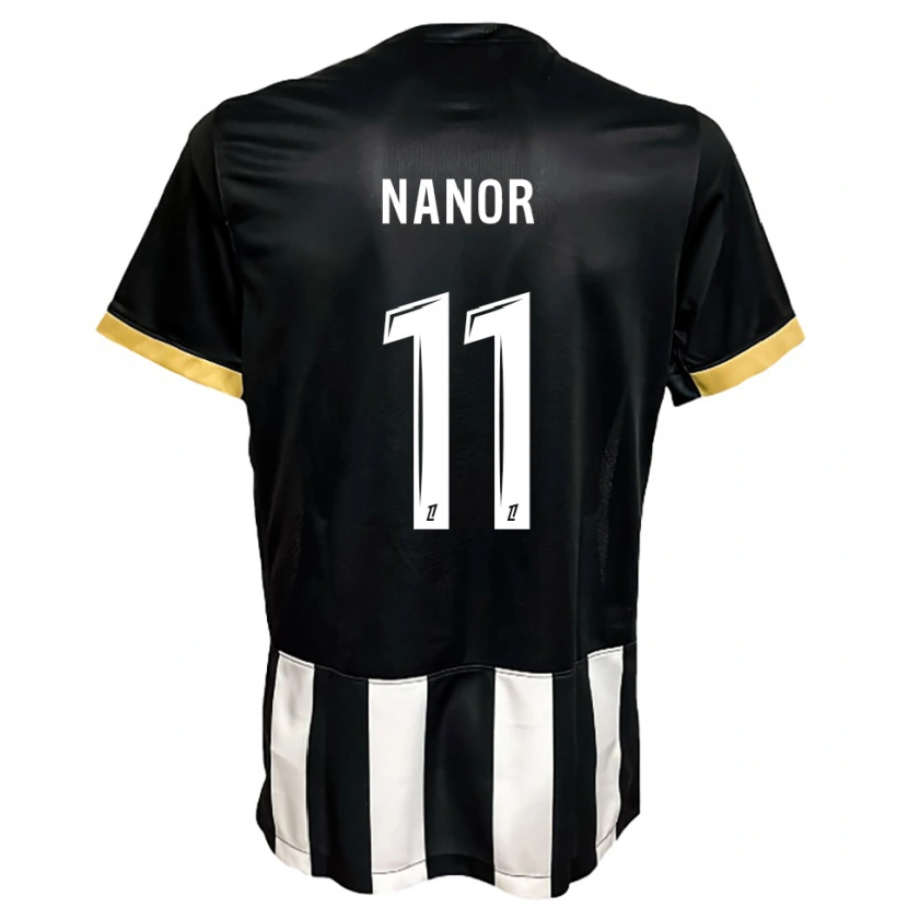 Danxen Hombre Camiseta Enzo Nanor #11 Negro Blanco 1ª Equipación 2025/26 La Camisa México