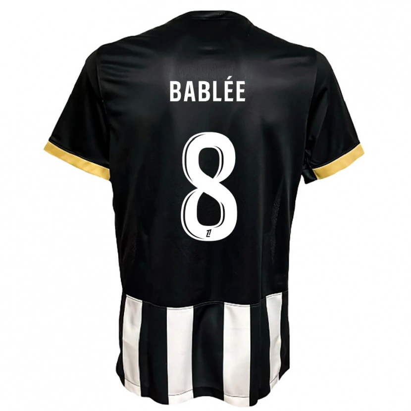 Danxen Hombre Camiseta Alix Bablée #8 Negro Blanco 1ª Equipación 2025/26 La Camisa México
