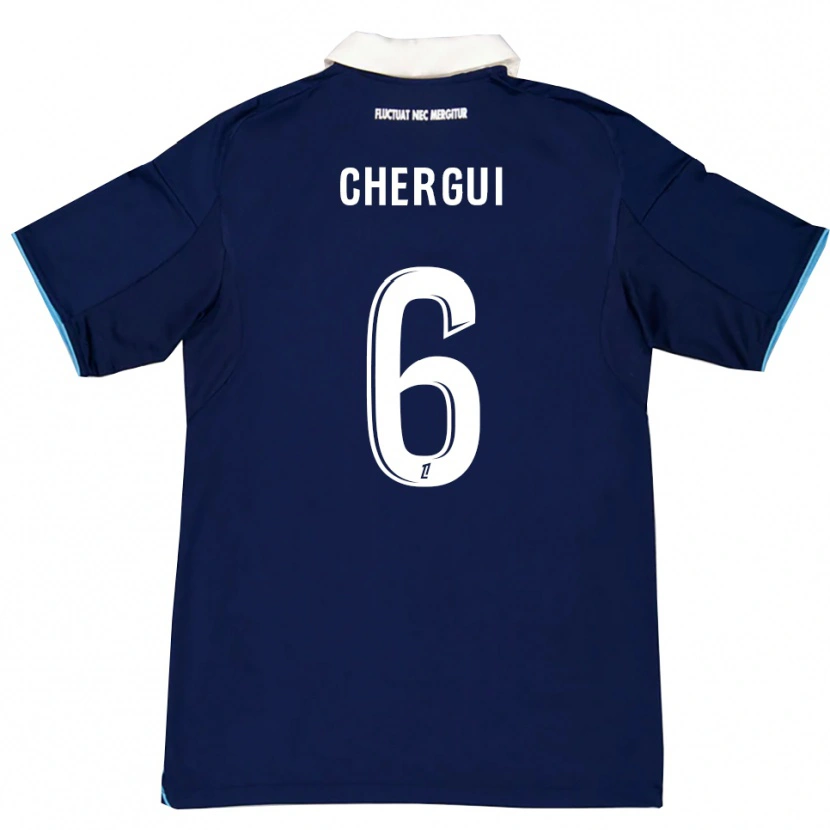 Danxen Hombre Camiseta Samir Chergui #6 Azul Oscuro Blanco 1ª Equipación 2025/26 La Camisa México