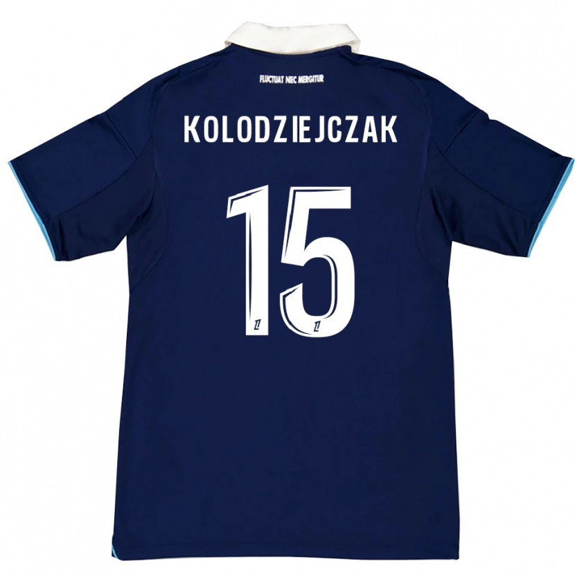 Danxen Hombre Camiseta Timothée Kolodziejczak #15 Azul Oscuro Blanco 1ª Equipación 2025/26 La Camisa México