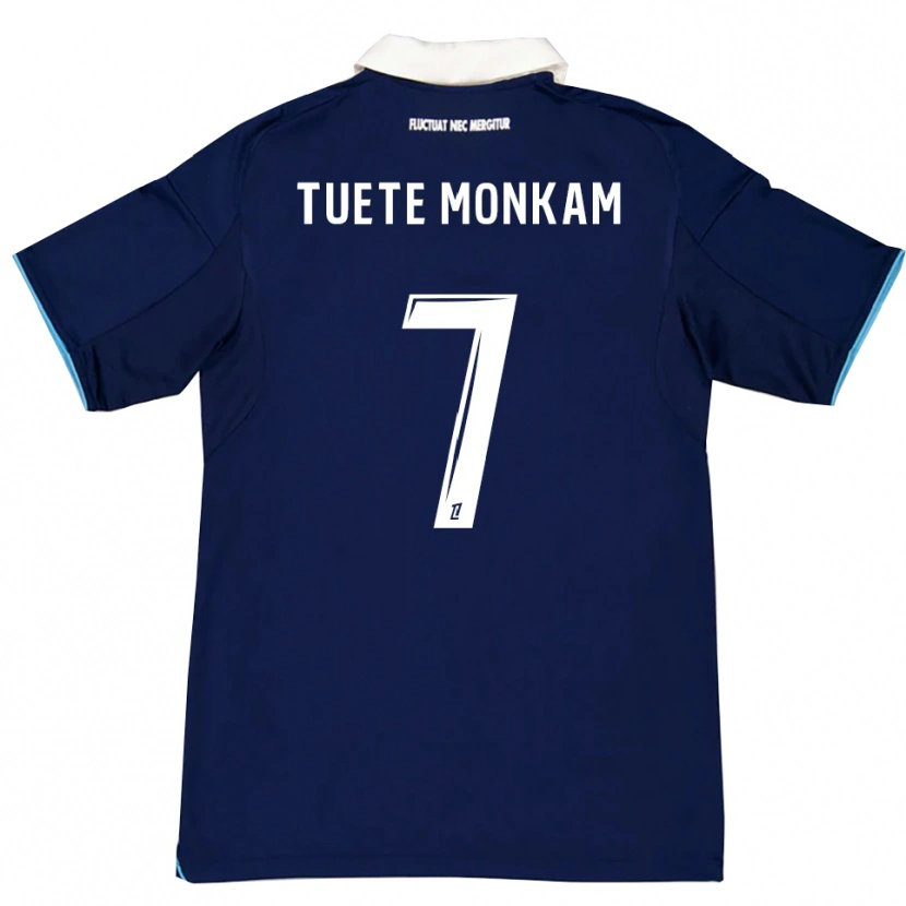 Danxen Hombre Camiseta Malcolm Tuete Monkam #7 Azul Oscuro Blanco 1ª Equipación 2025/26 La Camisa México