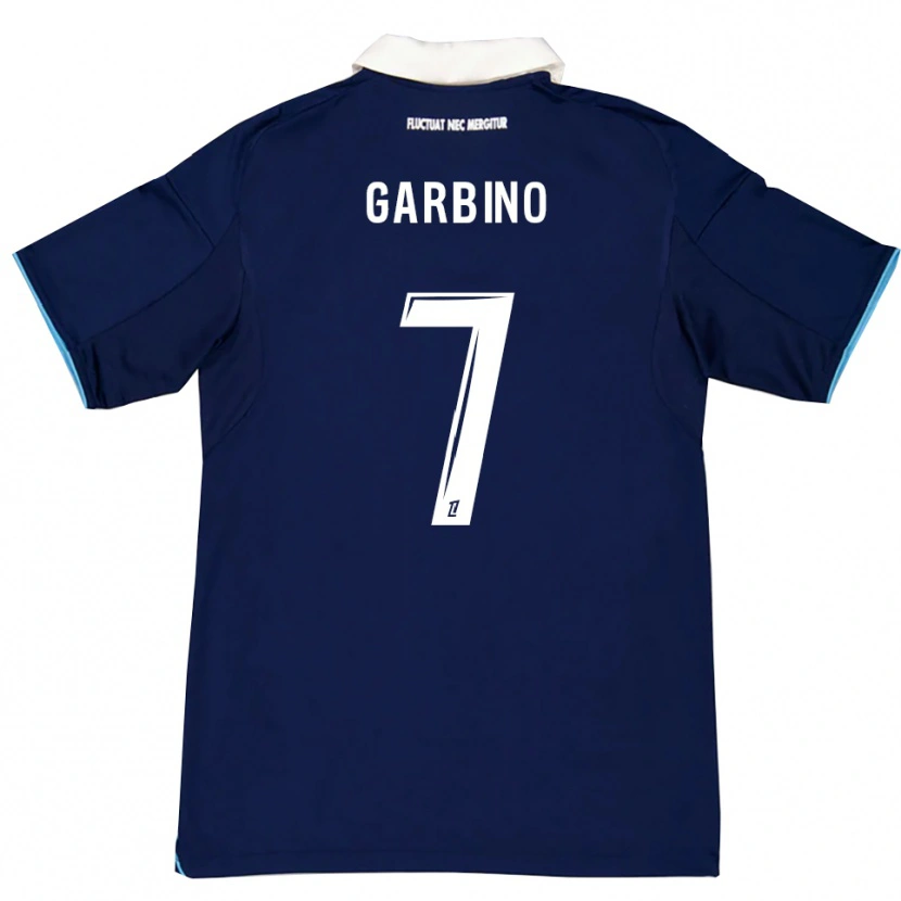 Danxen Hombre Camiseta Maëlle Garbino #7 Azul Oscuro Blanco 1ª Equipación 2025/26 La Camisa México