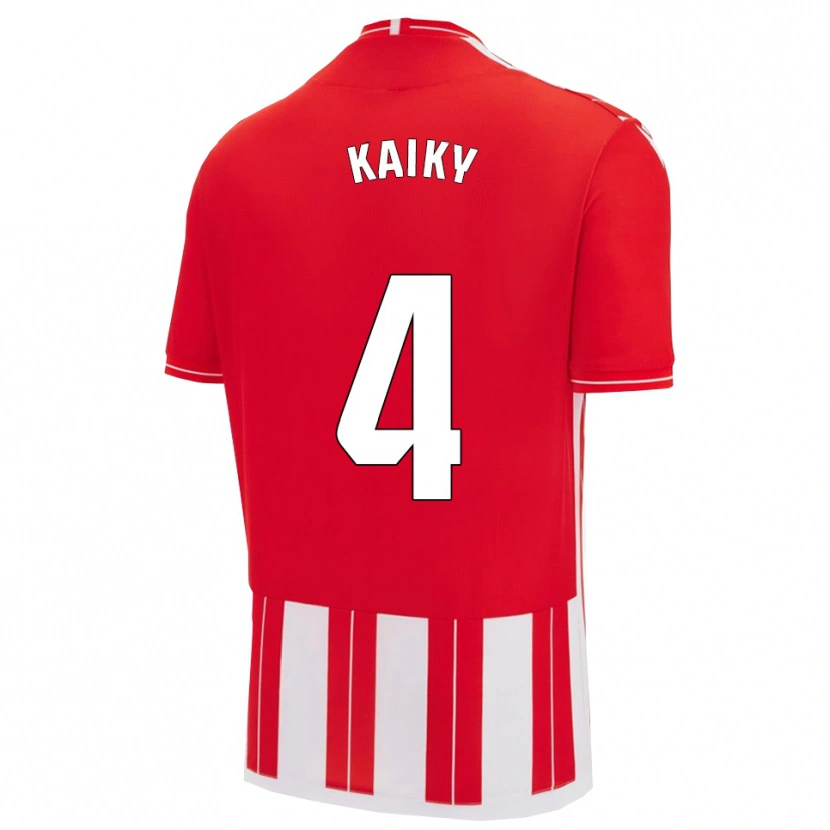 Danxen Hombre Camiseta Kaiky #4 Rojo Blanco 1ª Equipación 2025/26 La Camisa México