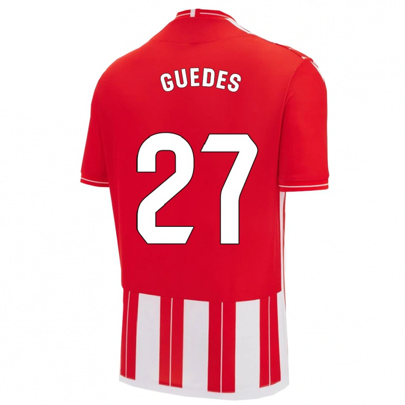 Danxen Hombre Camiseta Gui Guedes #27 Rojo Blanco 1ª Equipación 2025/26 La Camisa México