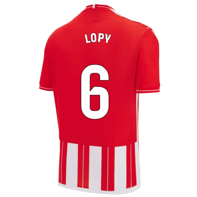 Danxen Hombre Camiseta Dion Lopy #6 Rojo Blanco 1ª Equipación 2025/26 La Camisa México