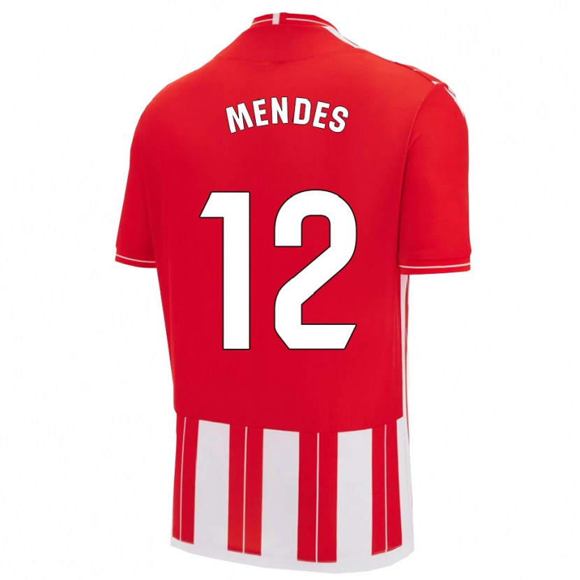 Danxen Hombre Camiseta Alex Mendes #12 Rojo Blanco 1ª Equipación 2025/26 La Camisa México