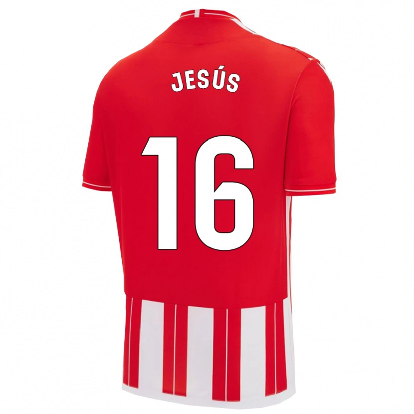 Danxen Hombre Camiseta Antonio Jesús #16 Rojo Blanco 1ª Equipación 2025/26 La Camisa México