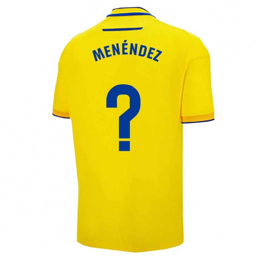 Danxen Hombre Camiseta Jaime Menéndez #0 Amarillo Marino 1ª Equipación 2025/26 La Camisa México