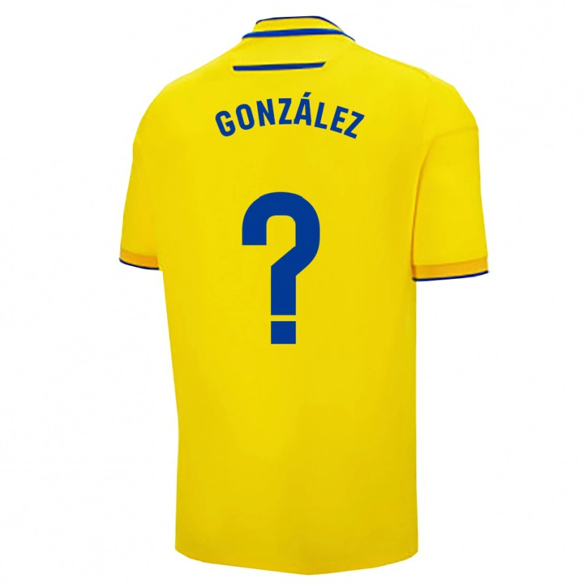 Danxen Hombre Camiseta Guille González #0 Amarillo Marino 1ª Equipación 2025/26 La Camisa México
