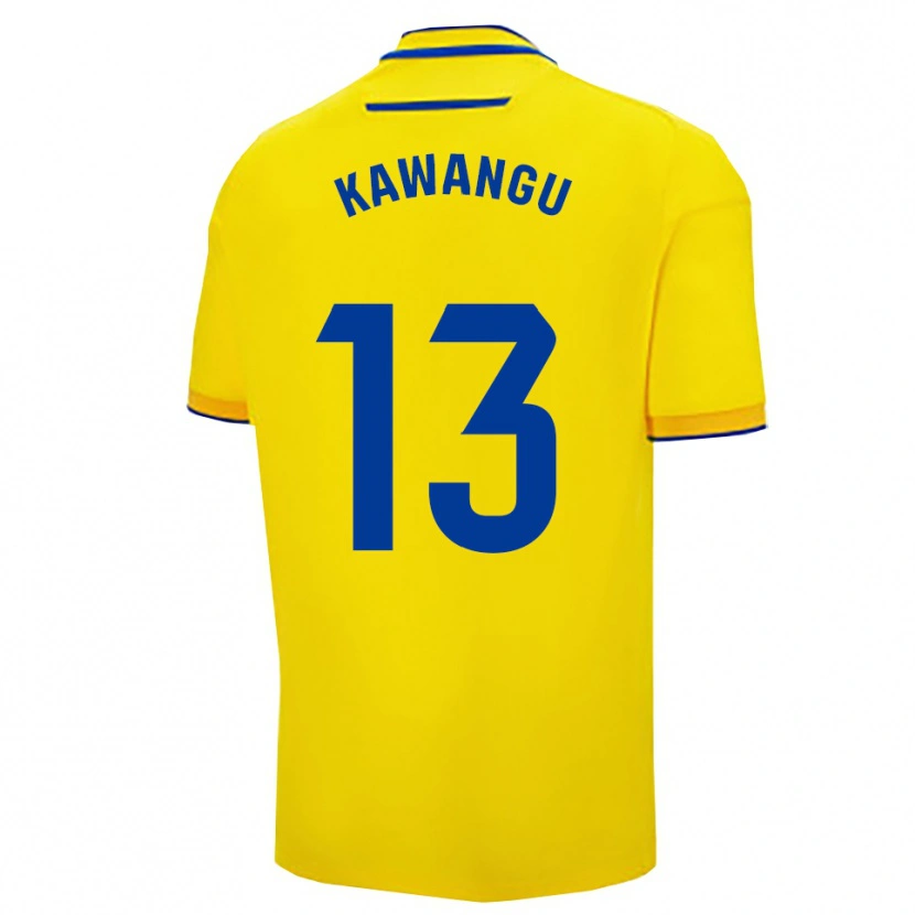 Danxen Hombre Camiseta Mbemba Kawangu #13 Amarillo Marino 1ª Equipación 2025/26 La Camisa México