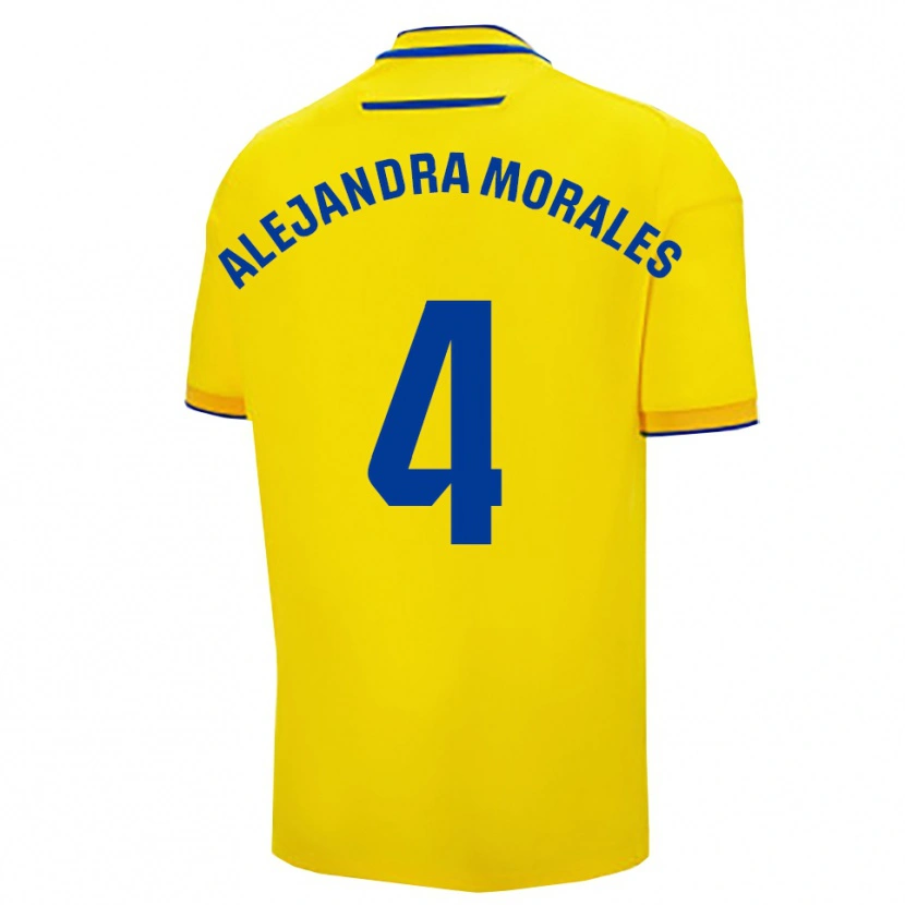 Danxen Hombre Camiseta Alejandra Morales Calvente #4 Amarillo Marino 1ª Equipación 2025/26 La Camisa México