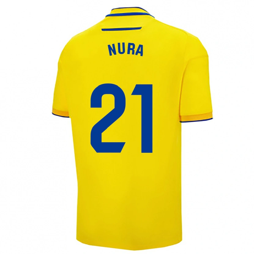 Danxen Hombre Camiseta Nura Hegazy Ceballos #21 Amarillo Marino 1ª Equipación 2025/26 La Camisa México