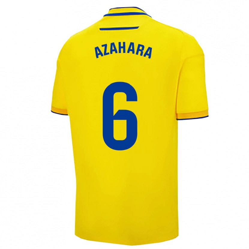 Danxen Hombre Camiseta Azahara #6 Amarillo Marino 1ª Equipación 2025/26 La Camisa México