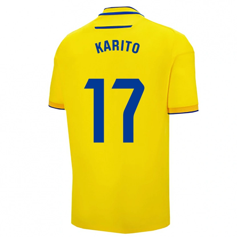 Danxen Hombre Camiseta Carolina De Los Santos Mellado #17 Amarillo Marino 1ª Equipación 2025/26 La Camisa México