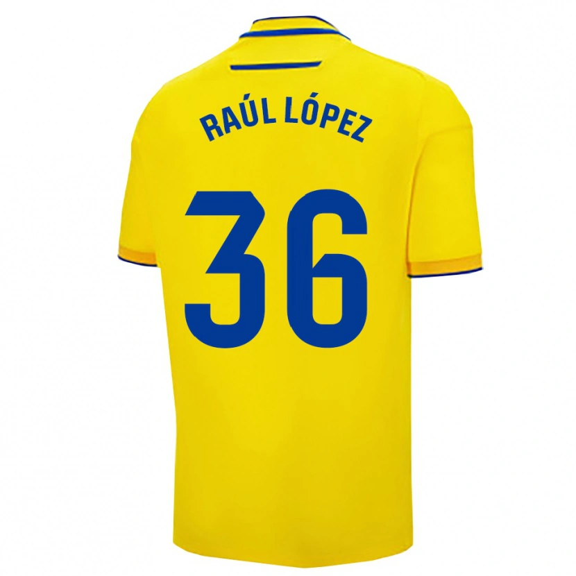 Danxen Hombre Camiseta Raúl López #36 Amarillo Marino 1ª Equipación 2025/26 La Camisa México