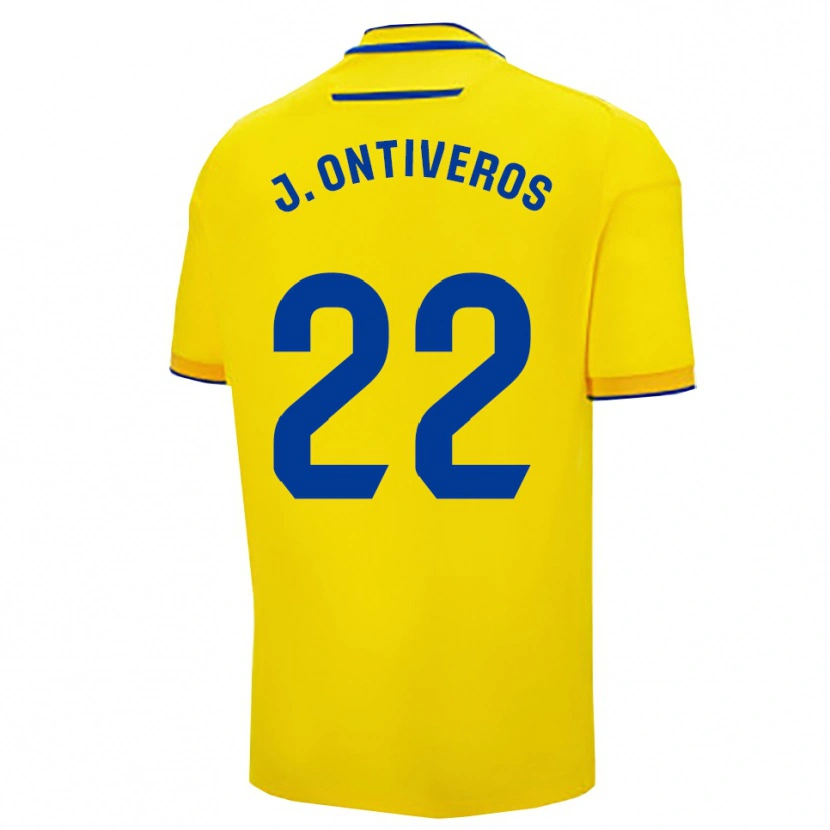 Danxen Hombre Camiseta Javi Ontiveros #22 Amarillo Marino 1ª Equipación 2025/26 La Camisa México