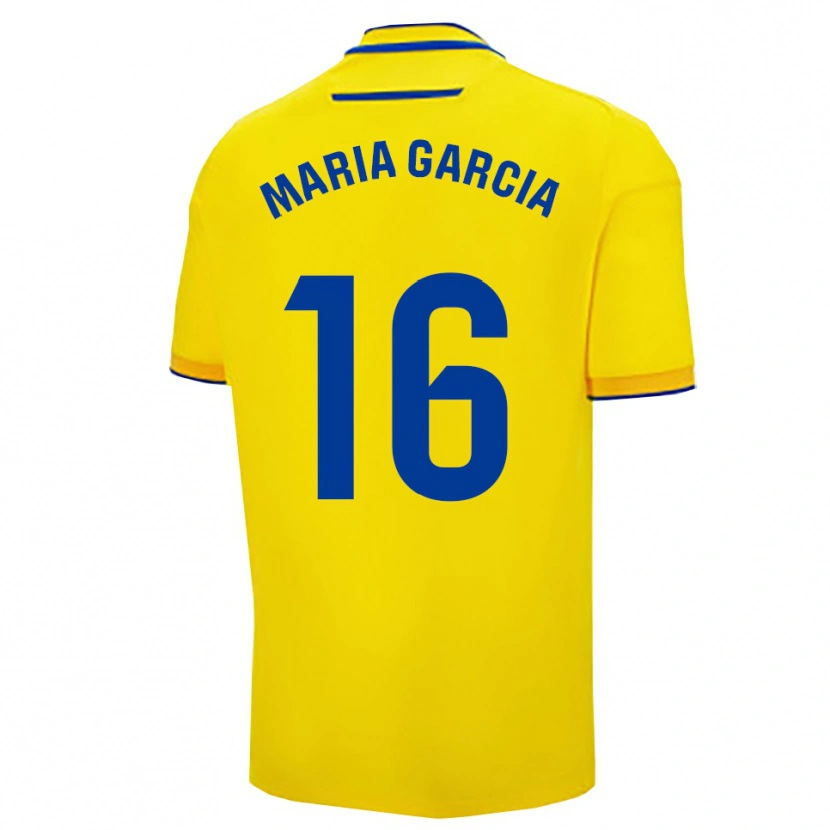 Danxen Hombre Camiseta Maria García Fernández #16 Amarillo Marino 1ª Equipación 2025/26 La Camisa México