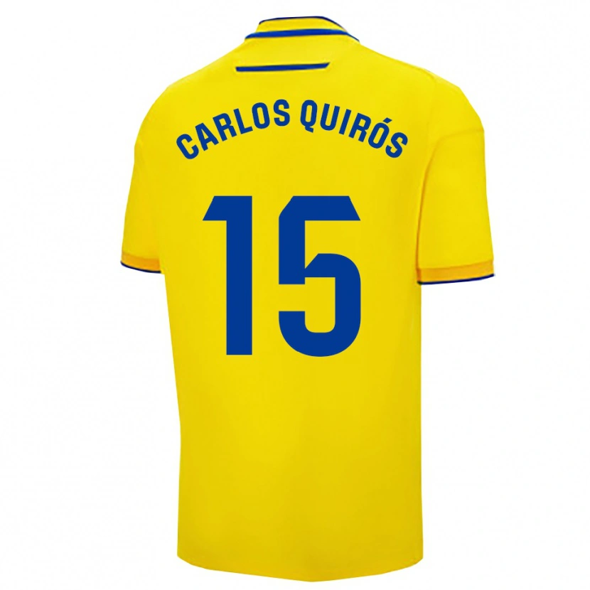 Danxen Hombre Camiseta Juan Carlos Quirós #15 Amarillo Marino 1ª Equipación 2025/26 La Camisa México