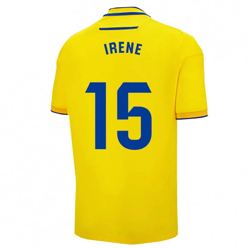 Danxen Hombre Camiseta Irene Laseca Perez #15 Amarillo Marino 1ª Equipación 2025/26 La Camisa México