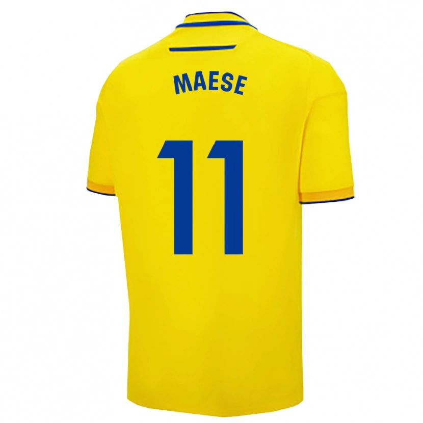 Danxen Hombre Camiseta María Del Carmen Maese Gaitán #11 Amarillo Marino 1ª Equipación 2025/26 La Camisa México