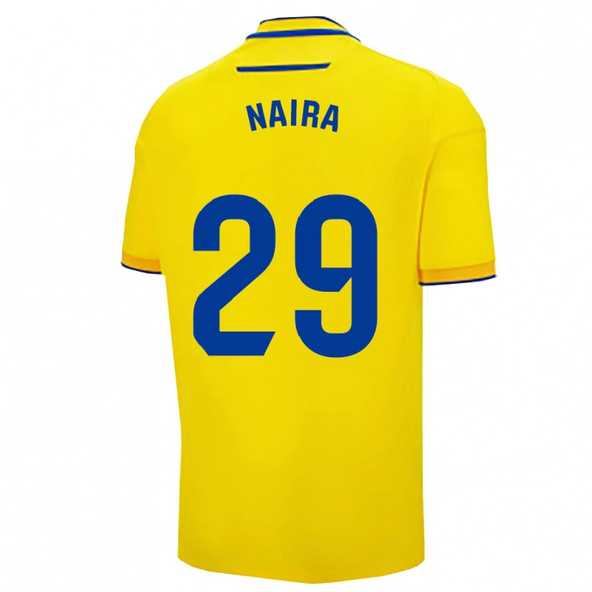 Danxen Hombre Camiseta Naira Aguilar Acedo #29 Amarillo Marino 1ª Equipación 2025/26 La Camisa México