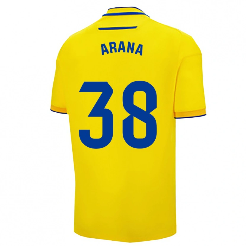 Danxen Hombre Camiseta Pablo Arana #38 Amarillo Marino 1ª Equipación 2025/26 La Camisa México