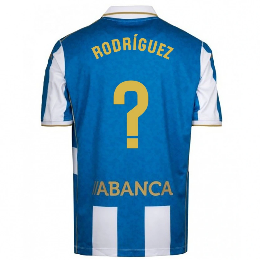 Danxen Hombre Camiseta Carlos Rodríguez #0 Blanco Azul 1ª Equipación 2025/26 La Camisa México