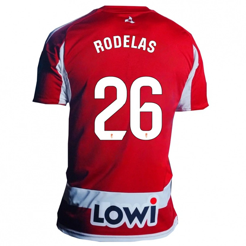 Danxen Hombre Camiseta Sergio Rodelas #26 Rojo Blanco 1ª Equipación 2025/26 La Camisa México