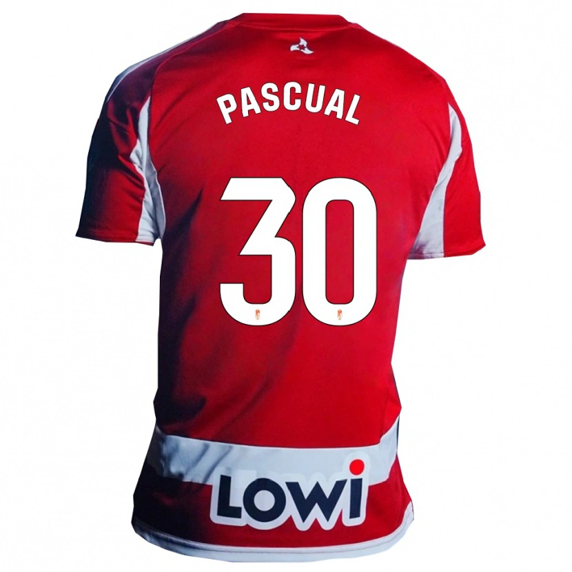 Danxen Hombre Camiseta Jorge Pascual #30 Rojo Blanco 1ª Equipación 2025/26 La Camisa México