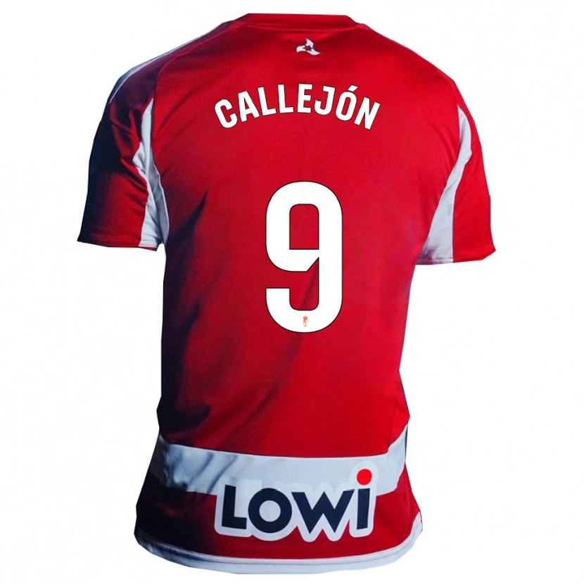 Danxen Hombre Camiseta Jose Callejon #9 Rojo Blanco 1ª Equipación 2025/26 La Camisa México