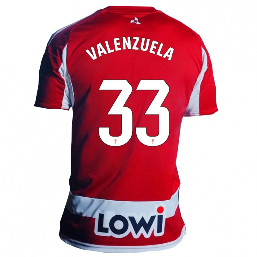 Danxen Hombre Camiseta Adrián Valenzuela #33 Rojo Blanco 1ª Equipación 2025/26 La Camisa México