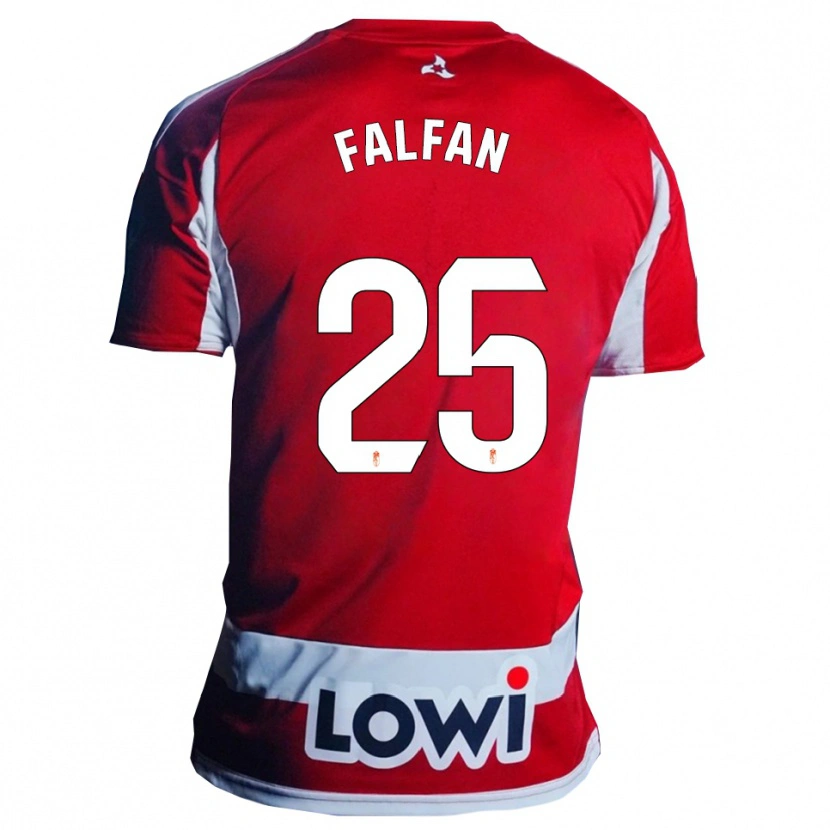 Danxen Hombre Camiseta Daiana Falfán #25 Rojo Blanco 1ª Equipación 2025/26 La Camisa México