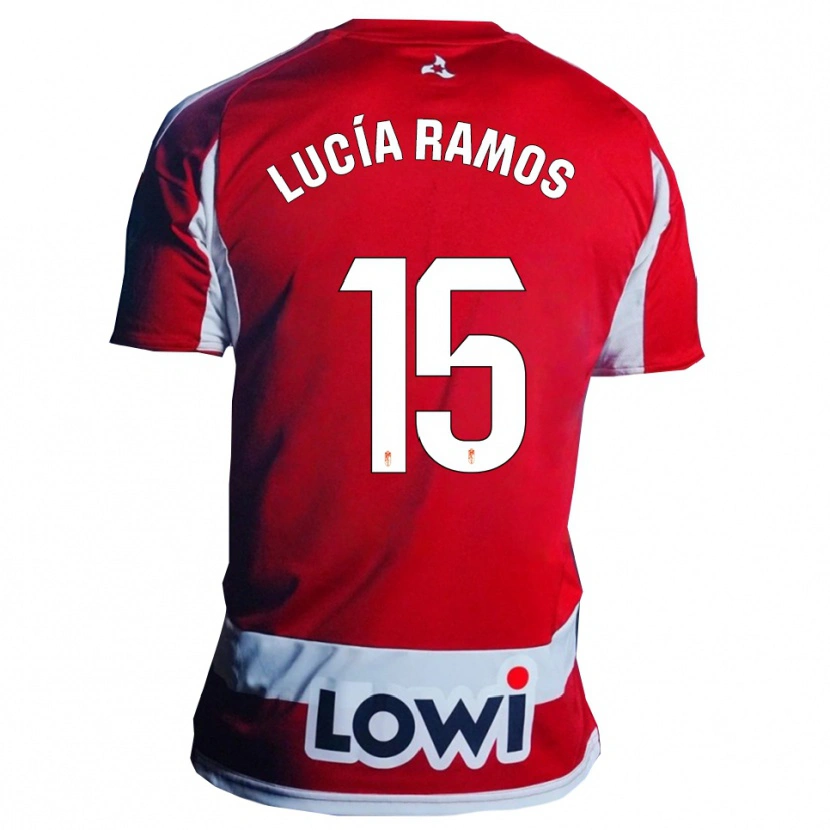 Danxen Hombre Camiseta Lucía Ramos Narvaez #15 Rojo Blanco 1ª Equipación 2025/26 La Camisa México