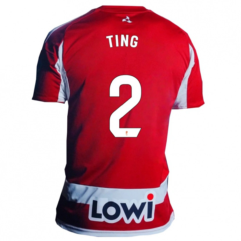 Danxen Hombre Camiseta Xie Ting #2 Rojo Blanco 1ª Equipación 2025/26 La Camisa México