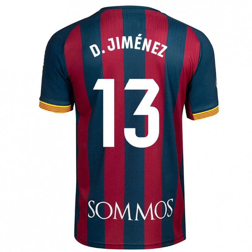 Danxen Hombre Camiseta Dani Jiménez #13 Azul Marino Rojo 1ª Equipación 2025/26 La Camisa México